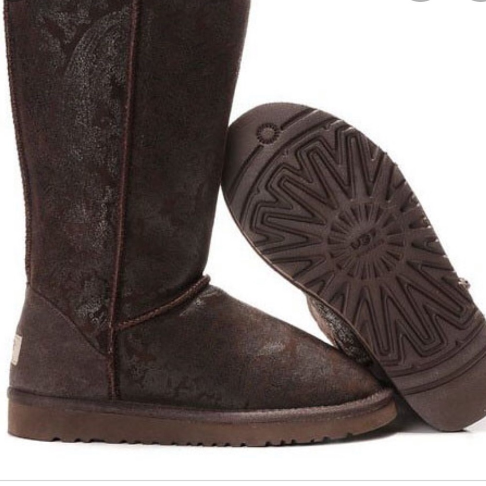 Limited edition tall paisley floral Uggs